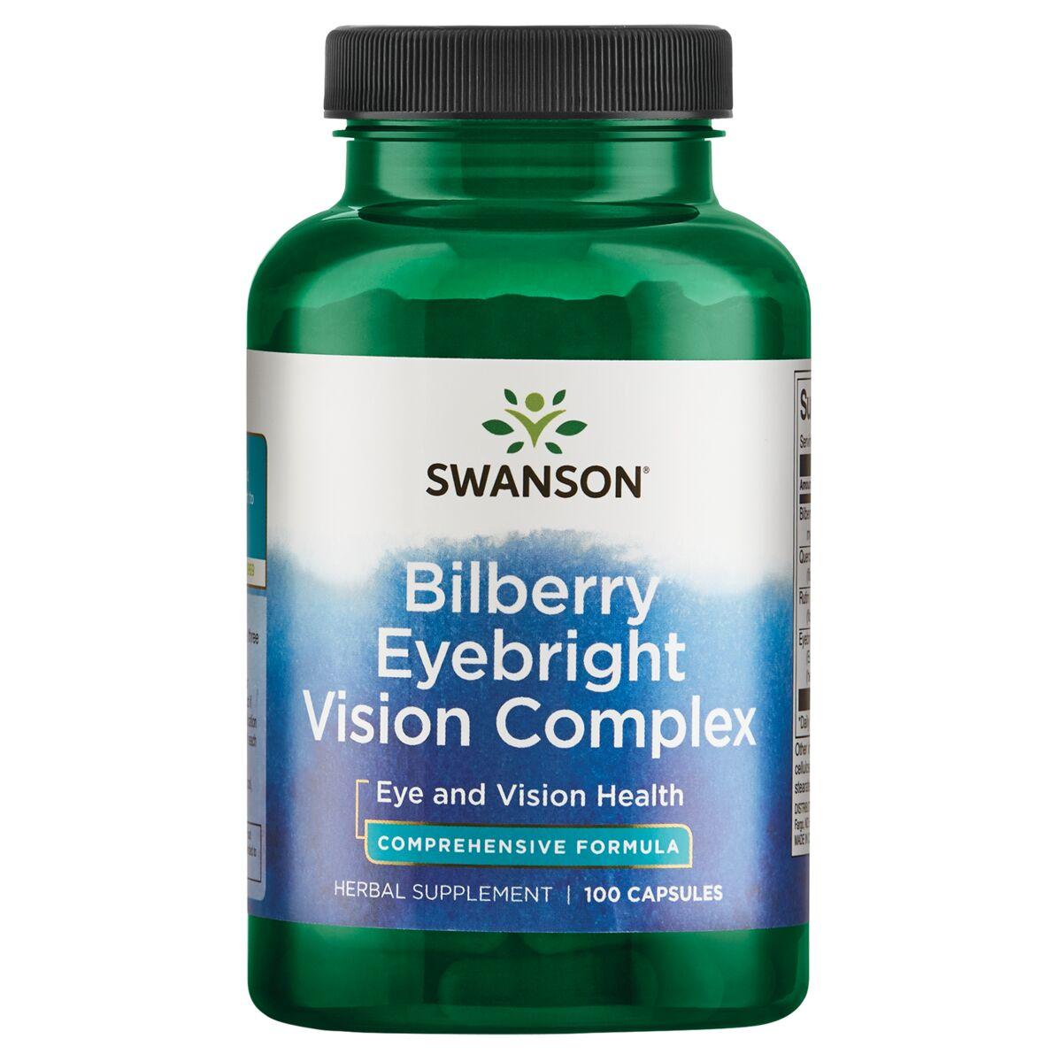Swanson Premium Bilberry Eyebright Vision Complex Vitamin 100 Caps