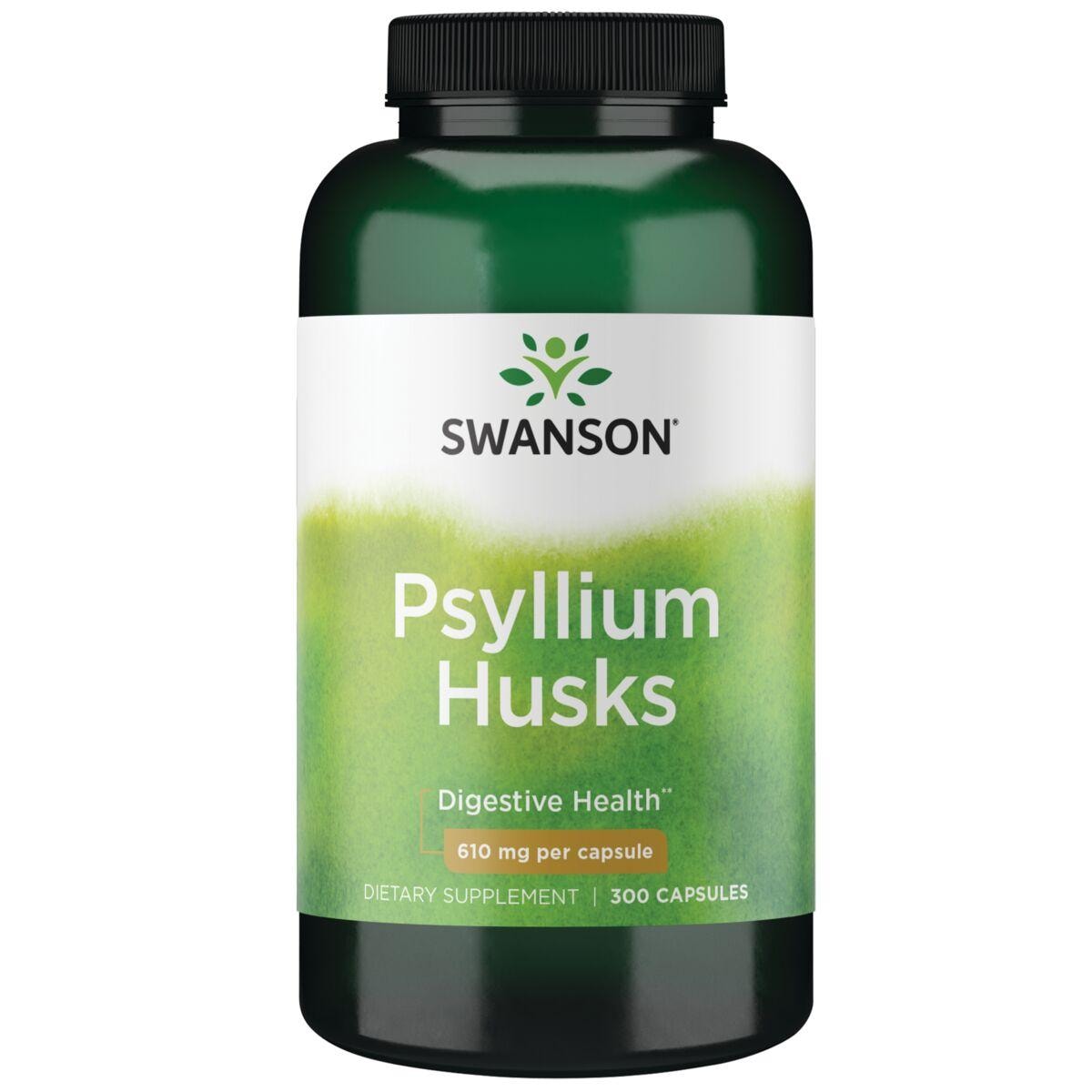 Swanson Premium Psyllium Husks Vitamin | 610 mg | 300 Caps
