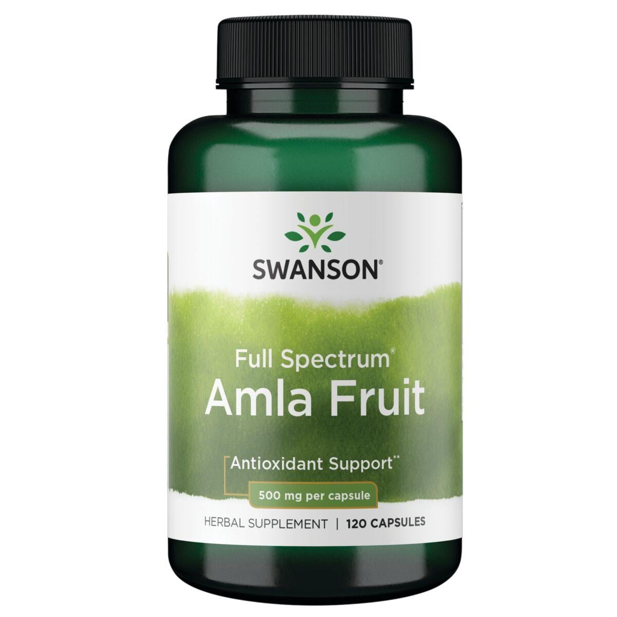 Swanson Premium Full Spectrum Amla Fruit Vitamin | 500 mg | 120 Caps | Herbs and Supplements