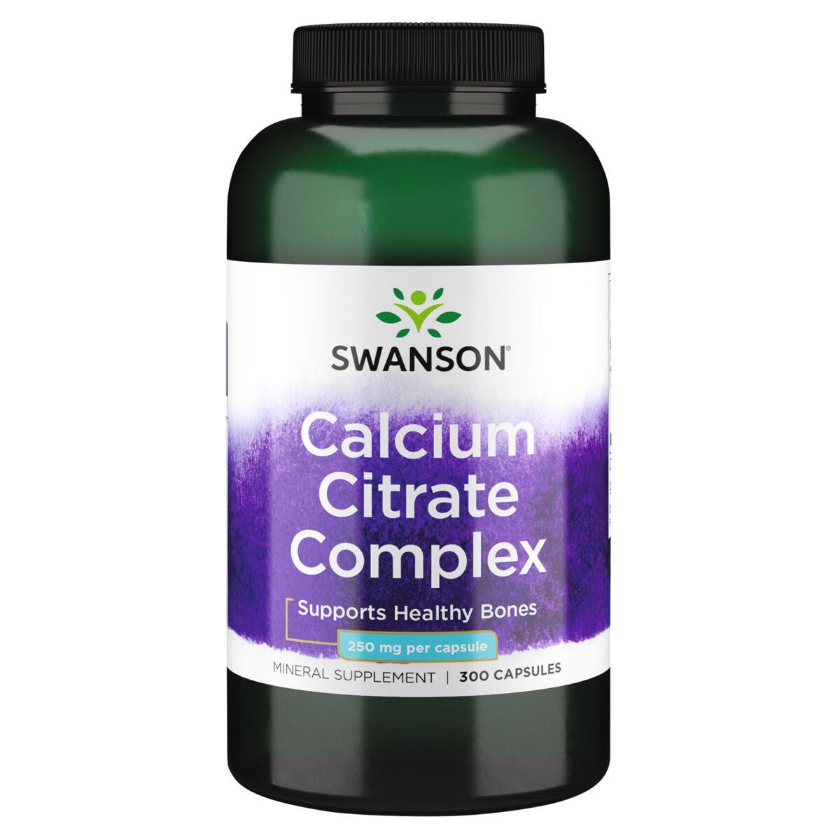 Swanson Premium Calcium Citrate Complex Vitamin | 250 mg | 300 Caps