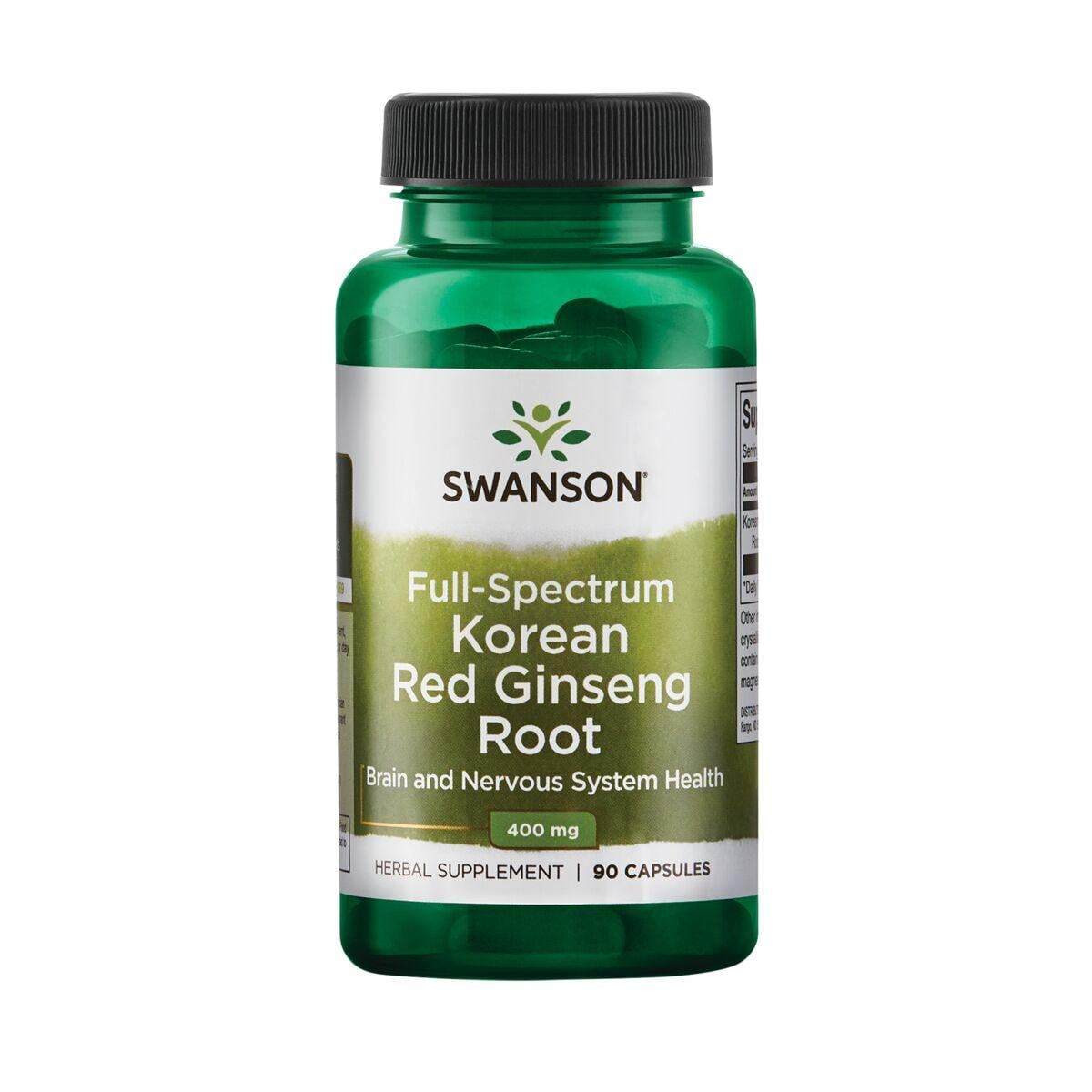 Swanson Premium Full Spectrum Korean Red Ginseng Root Vitamin | 400 mg | 90 Caps