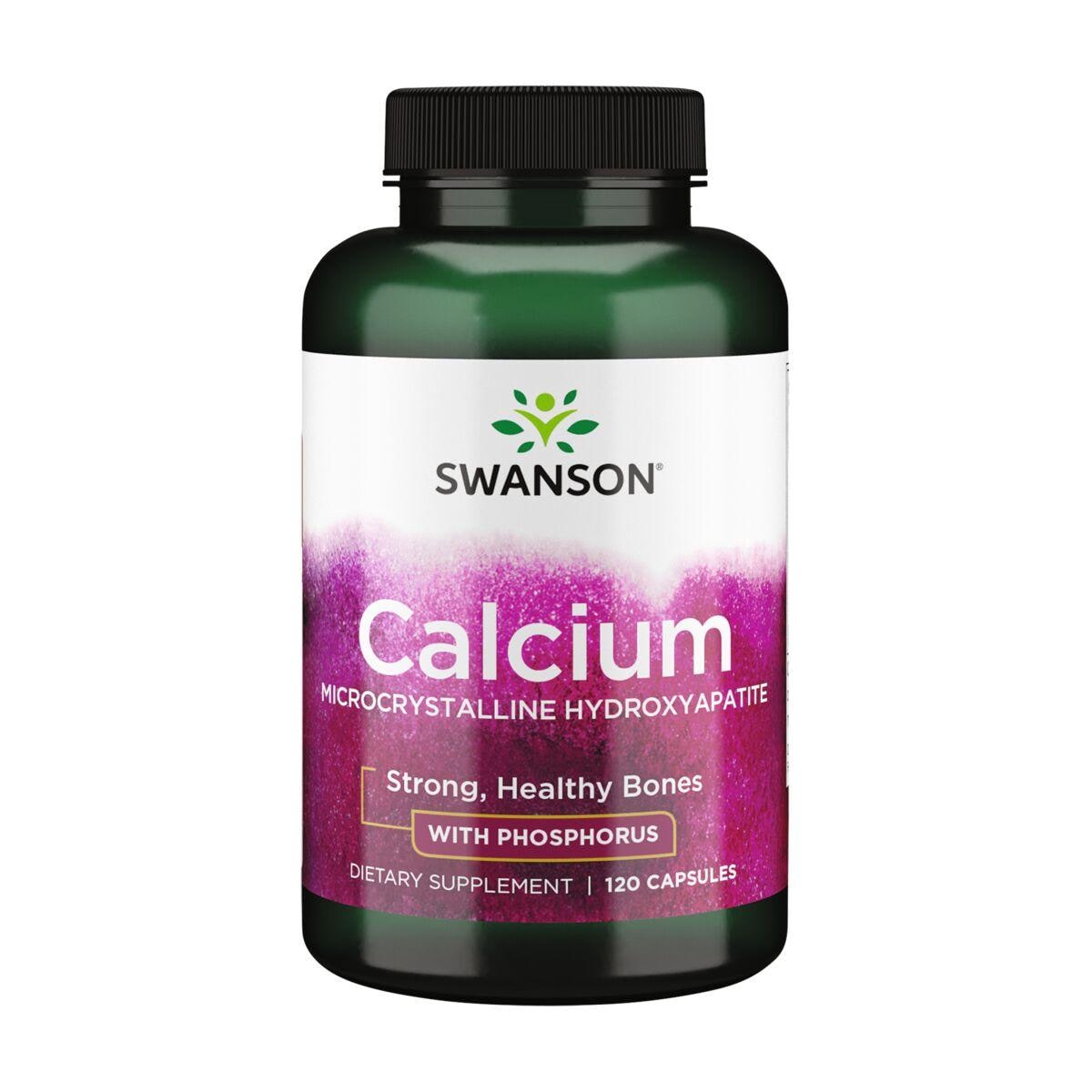 Swanson Premium Calcium Microcrystalline Hydroxyapatite with Phosphorus Vitamin | 167 mg | 120 Caps