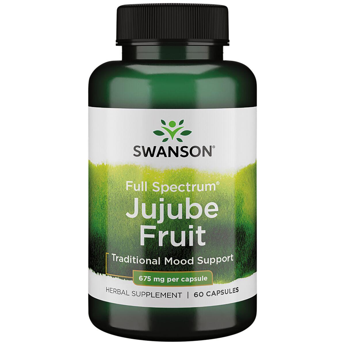 Swanson Premium Full Spectrum Jujube Fruit Vitamin | 675 mg | 60 Caps