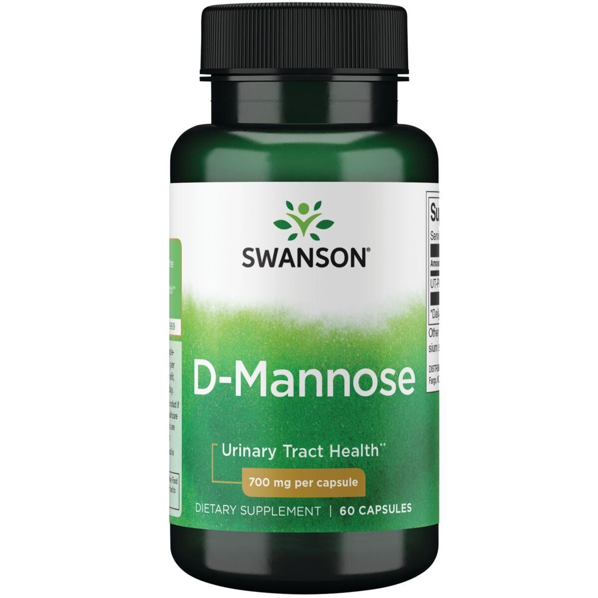 Swanson Premium D-Mannose Supplement Vitamin | 700 mg | 60 Caps