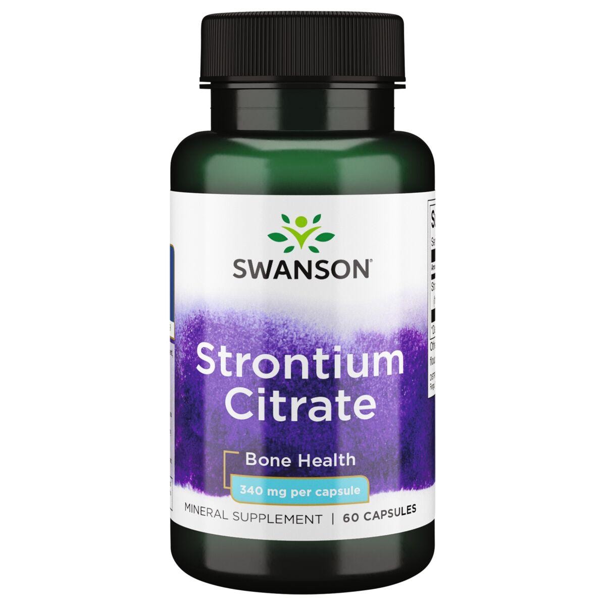 Swanson Premium Strontium Citrate Vitamin | 340 mg | 60 Caps