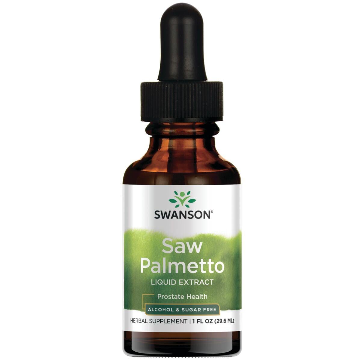 Swanson Premium Saw Palmetto Liquid Extract - Alcohol & Sugar Free Vitamin | 1 G 1 fl oz Liquid | Prostate Health