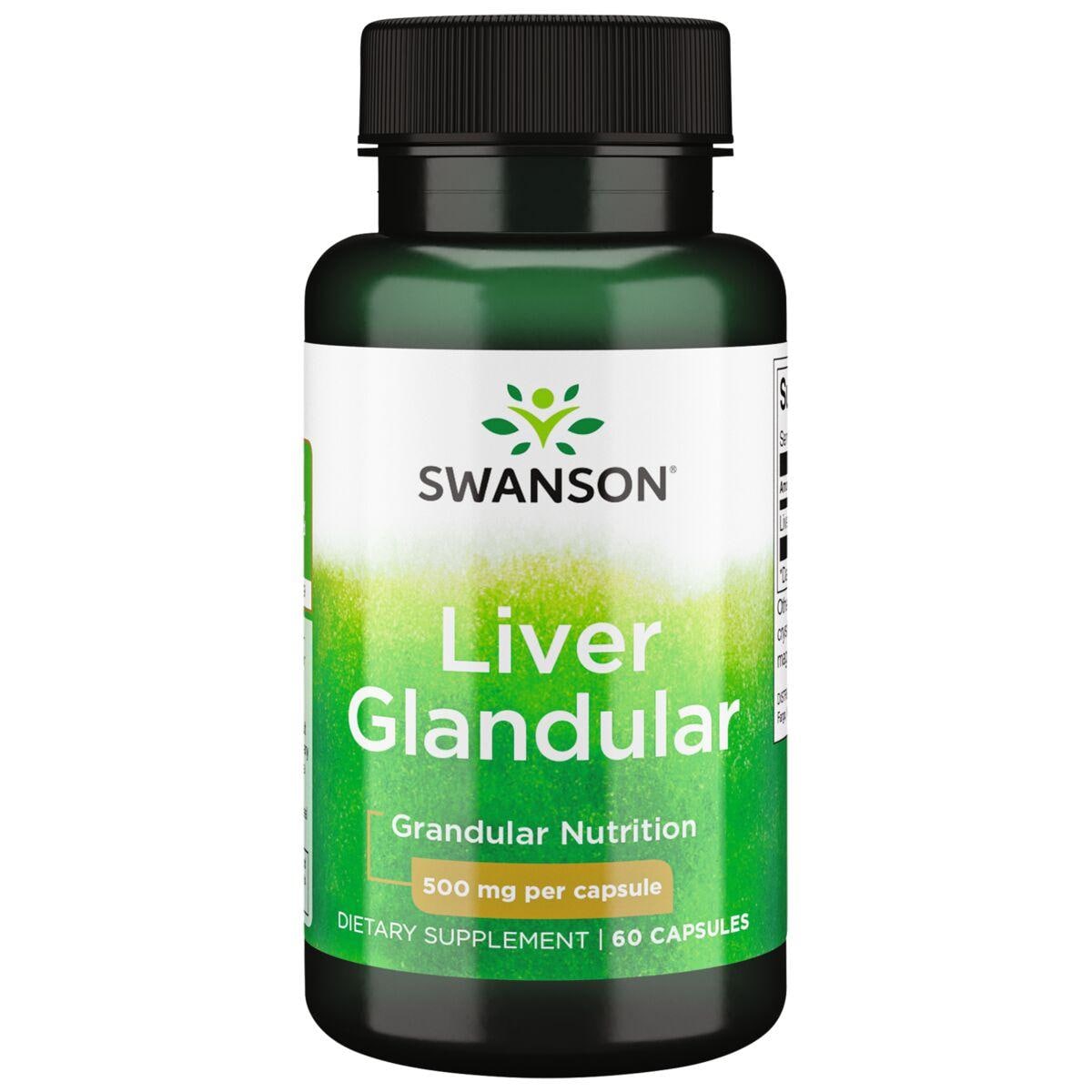 Swanson Premium Liver Glandular Vitamin | 500 mg | 60 Caps
