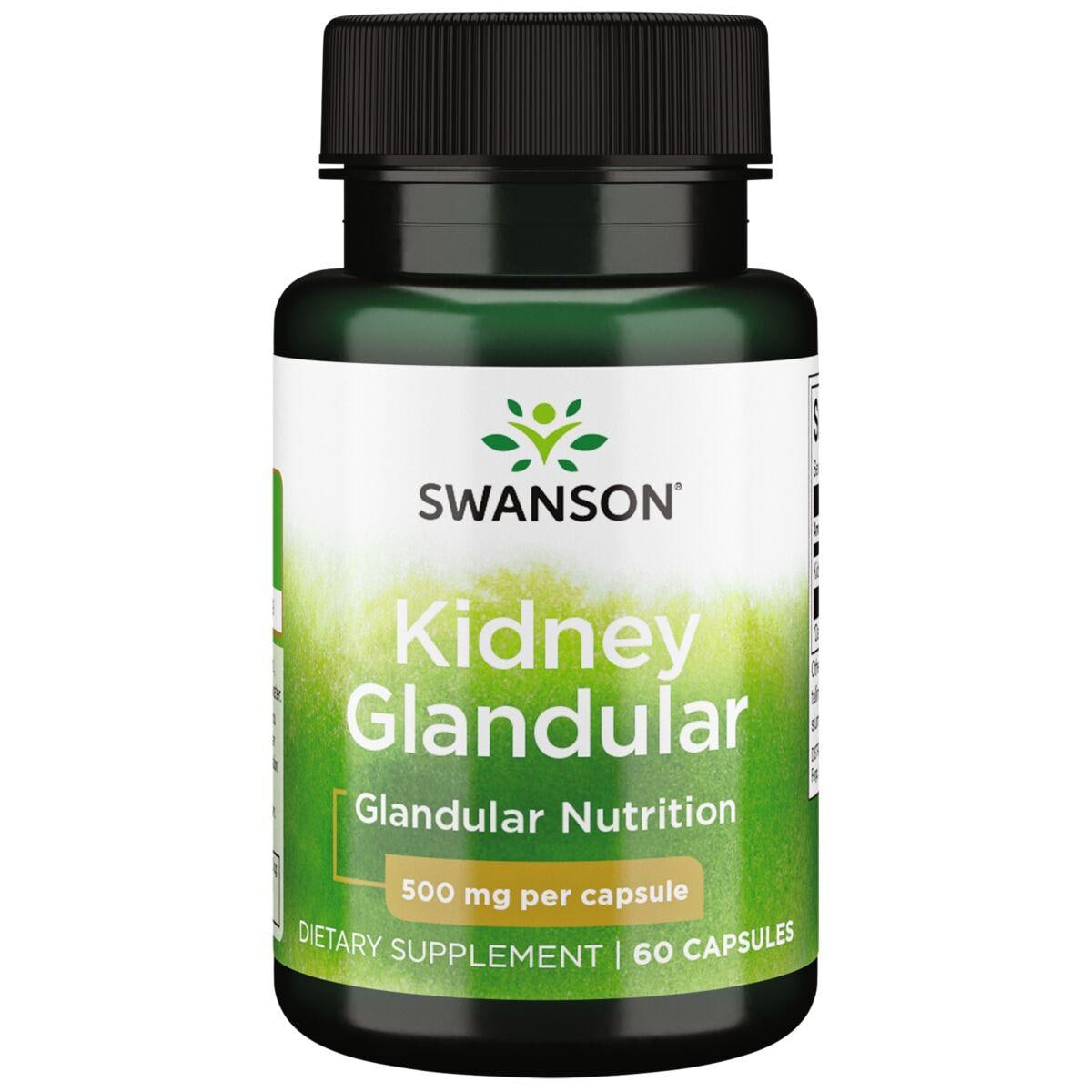 Swanson Premium Kidney Glandular Supplement Vitamin | 500 mg | 60 Caps