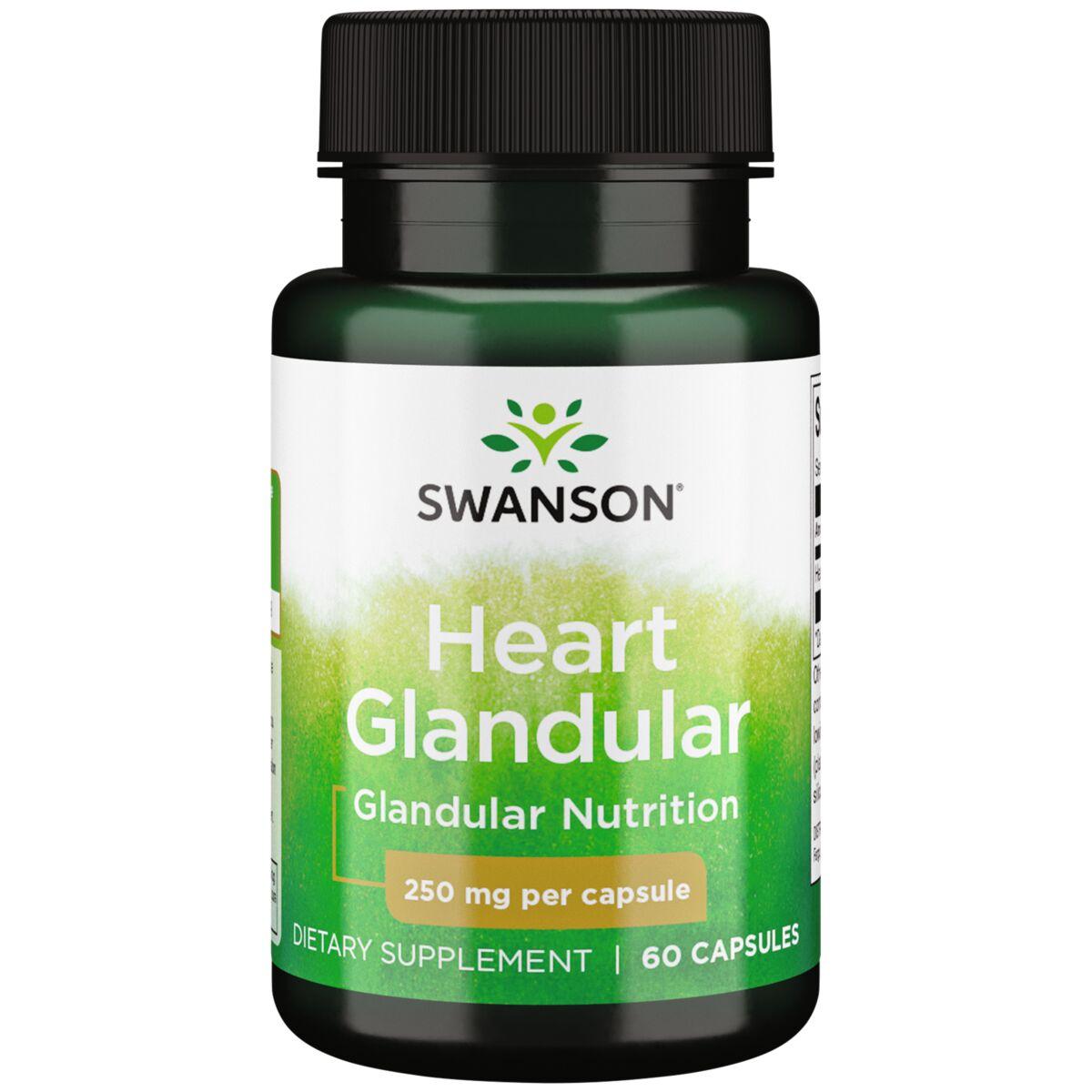 Swanson Premium Heart Glandular Vitamin | 250 mg | 60 Caps