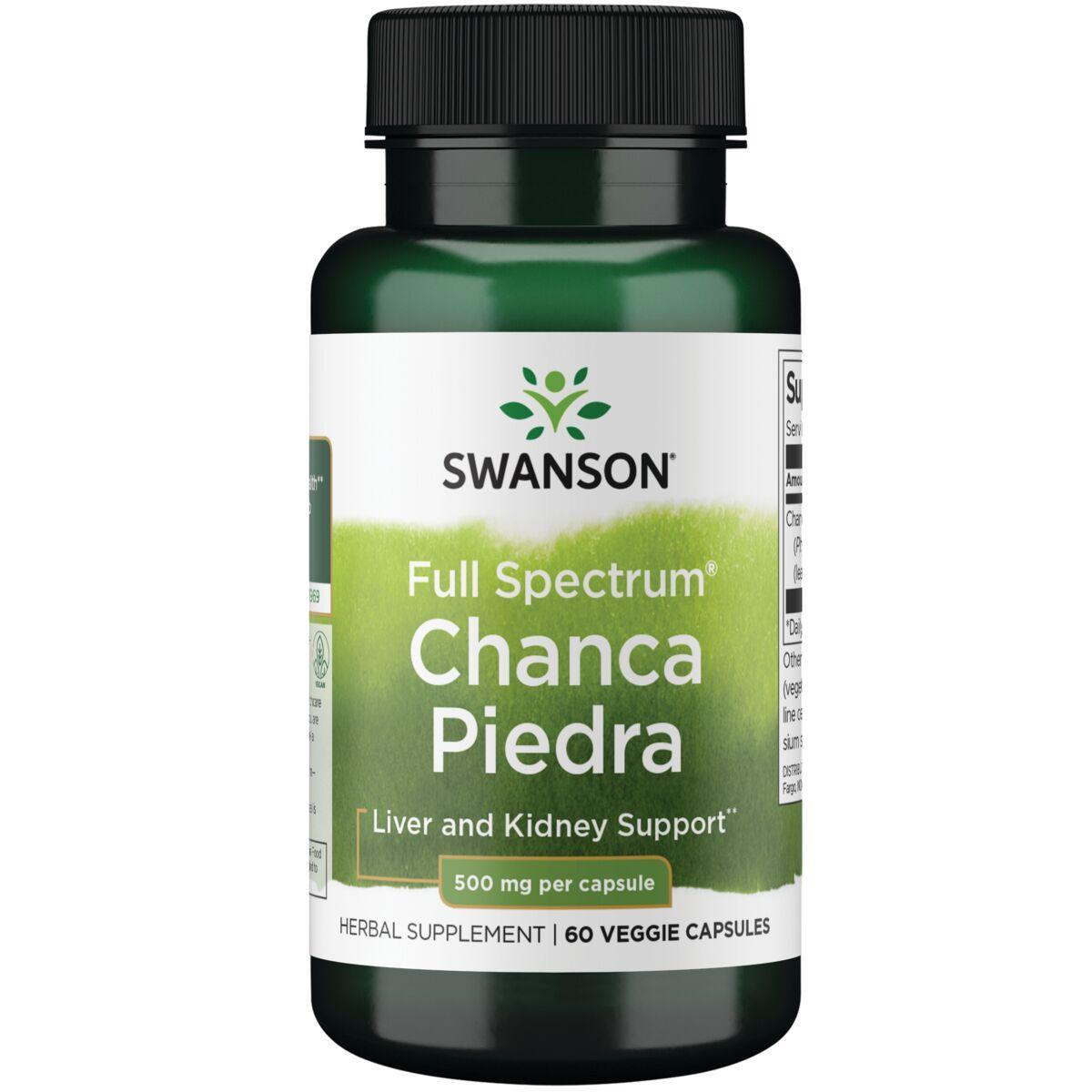 Swanson Premium Full Spectrum Chanca Piedra Vitamin | 500 mg | 60 Veg Caps