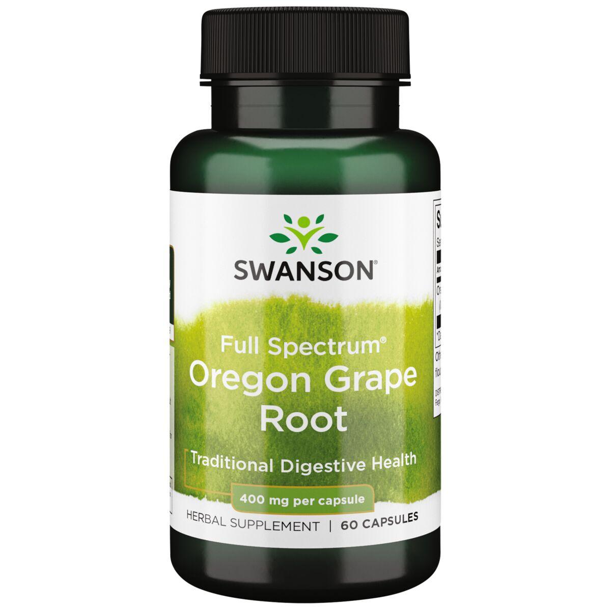 Swanson Premium Full Spectrum Oregon Grape Root Vitamin | 400 mg | 60 Caps