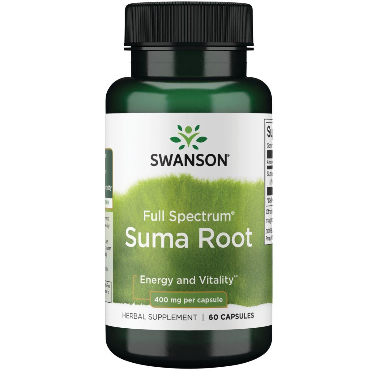 Swanson Premium Full Spectrum Suma Root Vitamin | 400 mg | 60 Caps