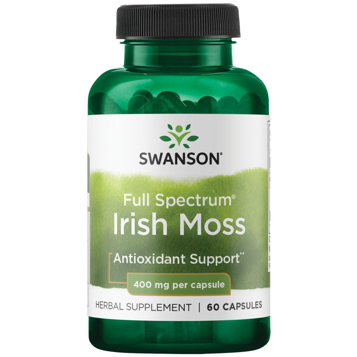 Swanson Premium Full Spectrum Irish Moss Supplement Vitamin | 400 mg | 60 Caps | Herbs and Supplements