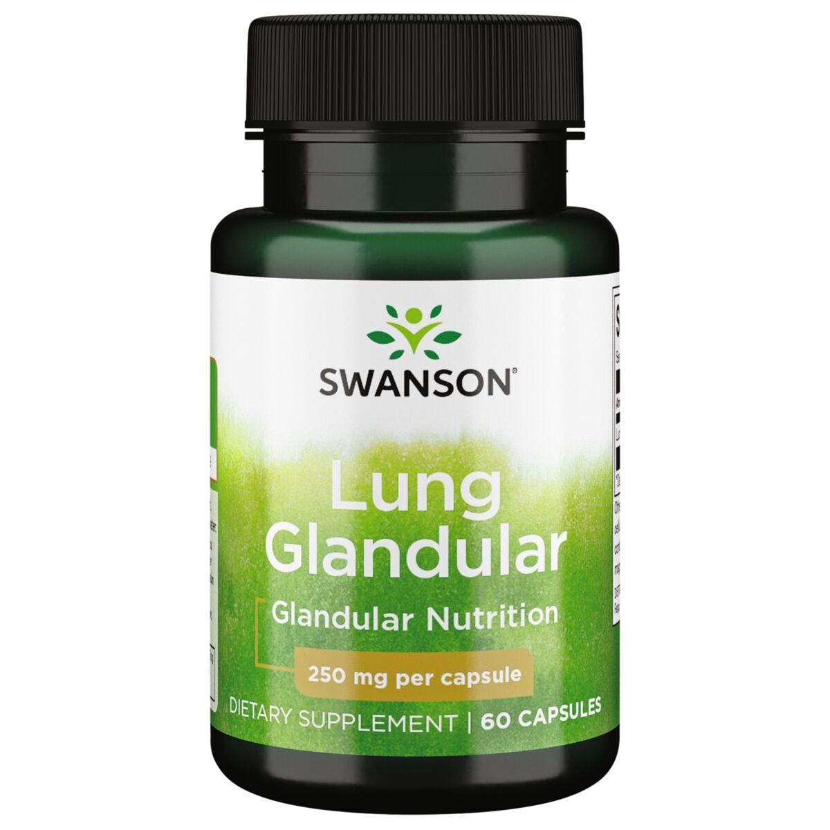 Swanson Premium Lung Glandular 250 mg 60 Caps Respiratory Health