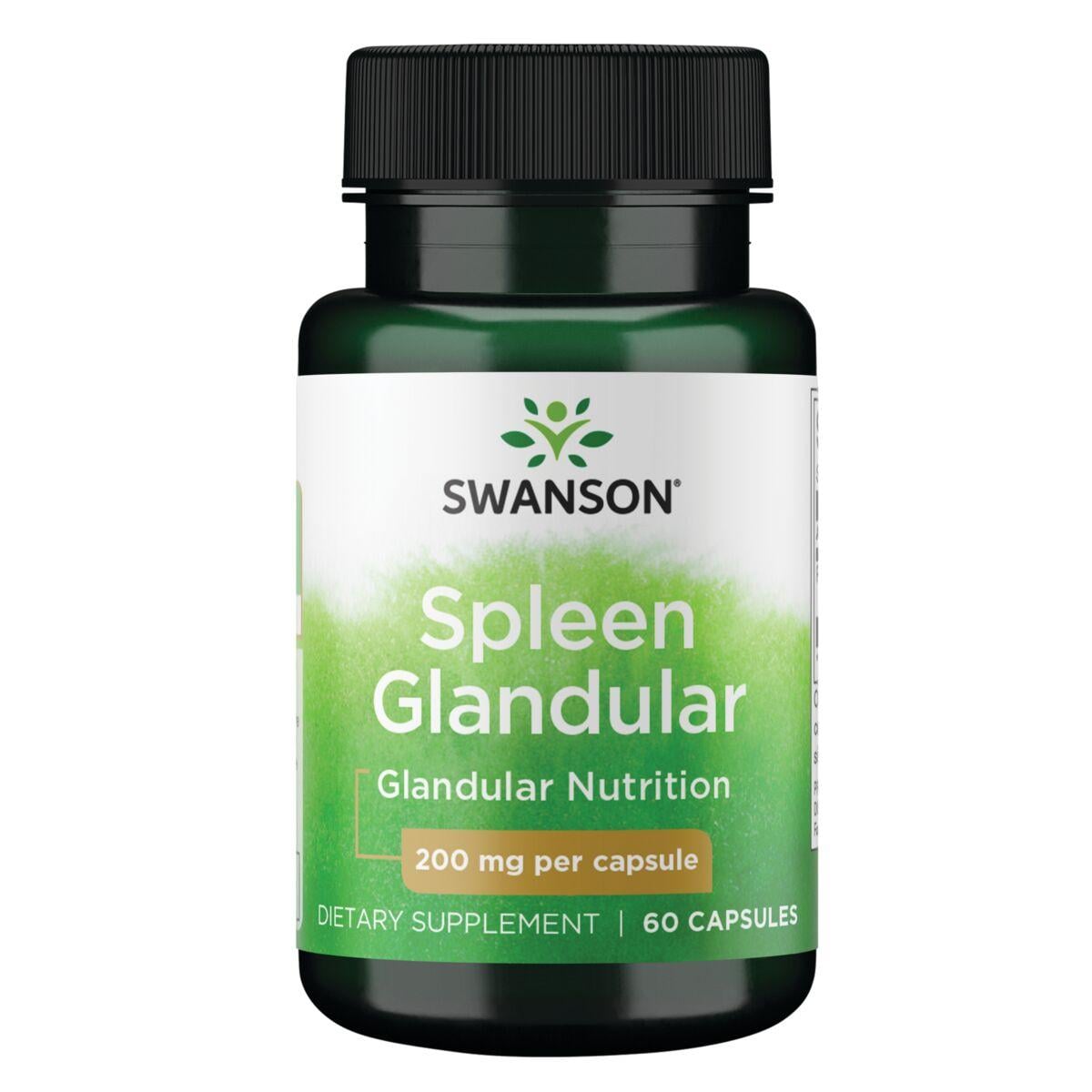 Swanson Premium Spleen Glandular Supplement Vitamin | 200 mg | 60 Caps