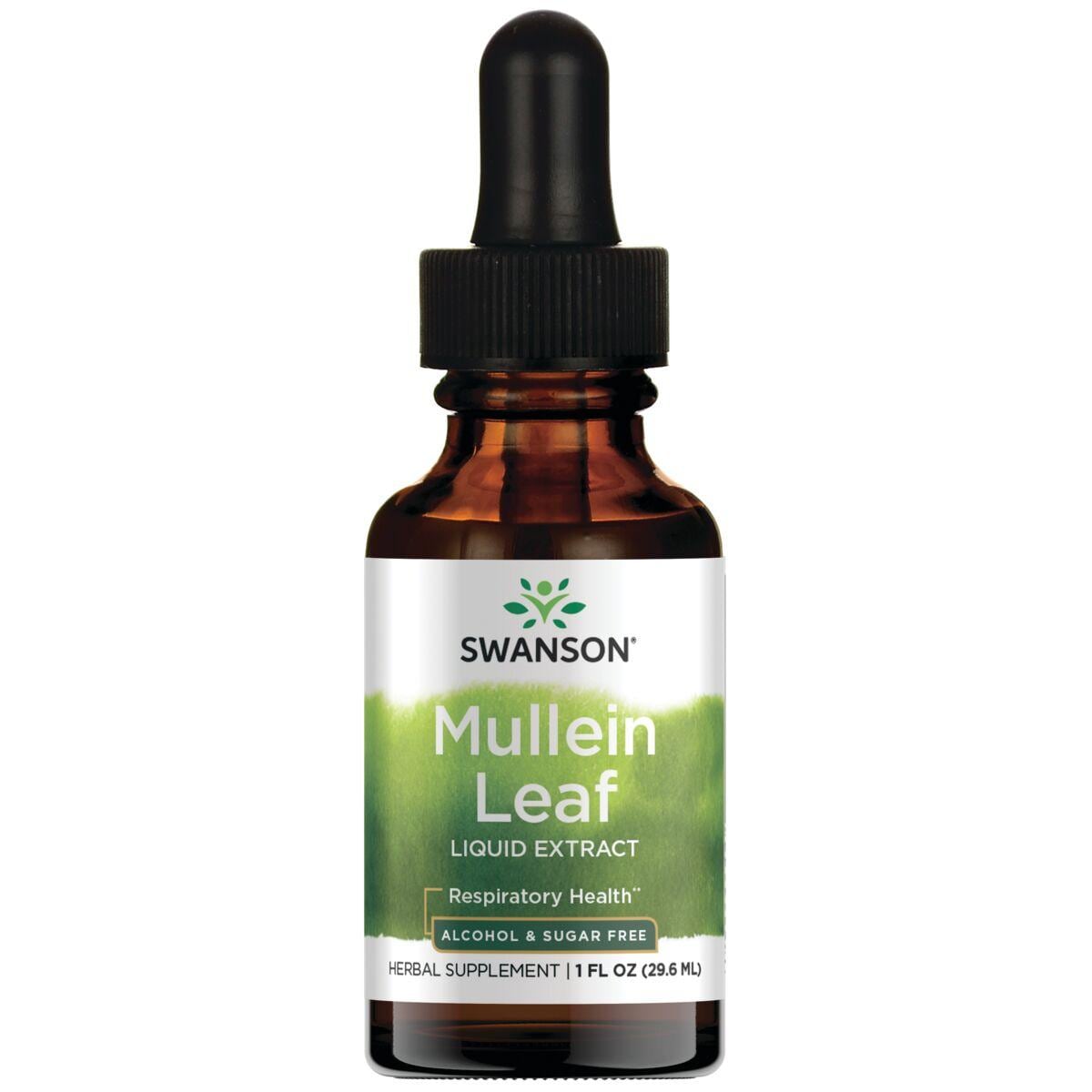 Swanson Premium Mullein Leaf Liquid Extract - Alcohol & Sugar Free Vitamin | 1 G 1 fl oz Liquid