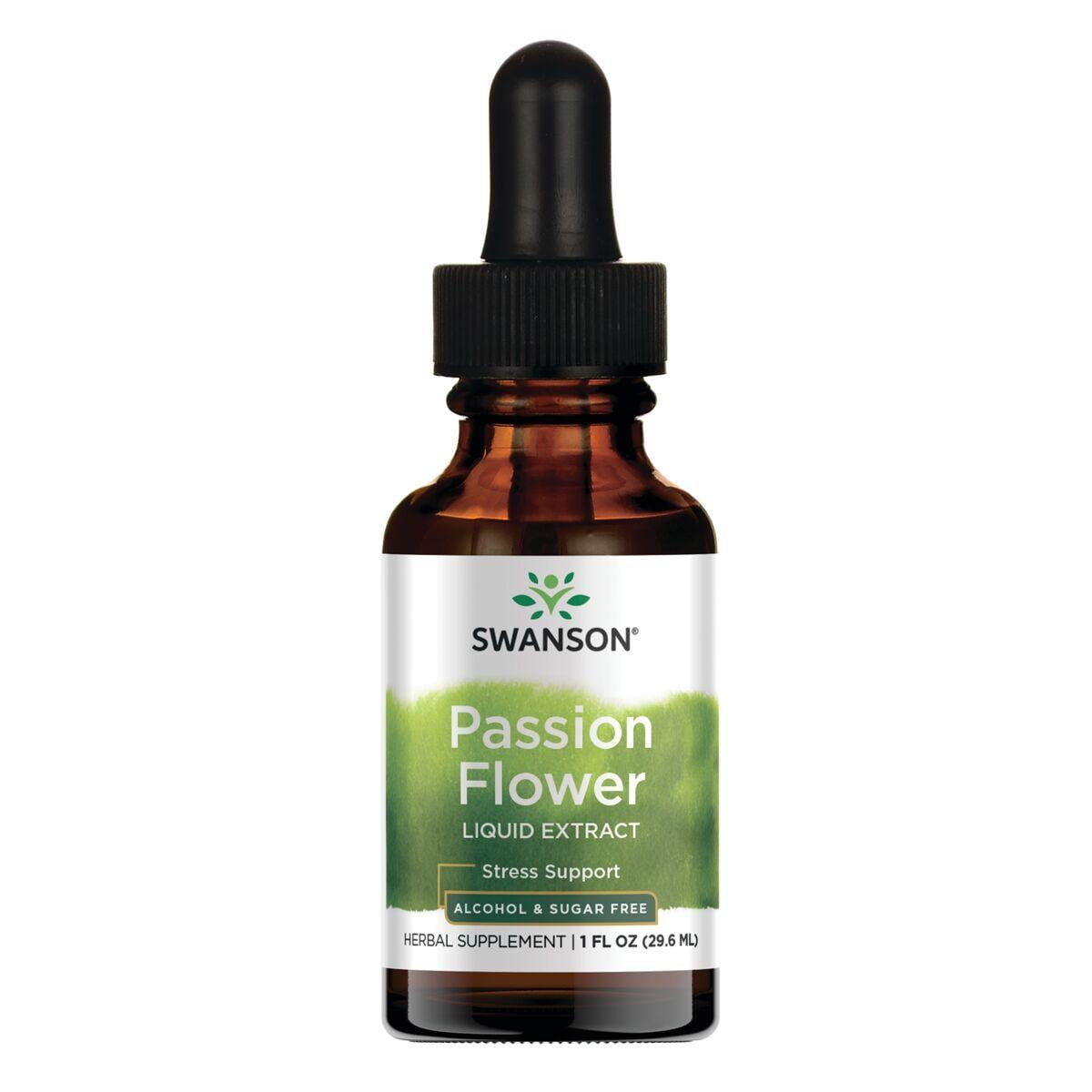 Swanson Premium Passion Flower Liquid Extract - Alcohol & Sugar Free Vitamin | 1 G 1 fl oz Liquid