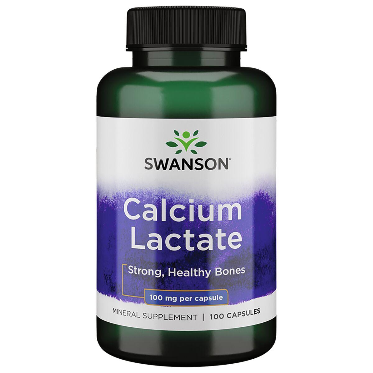 Swanson Premium Calcium Lactate Vitamin 100 mg 100 Caps