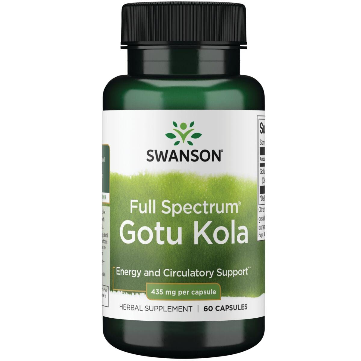 Swanson Premium Full Spectrum Gotu Kola Vitamin 435 mg 60 Caps