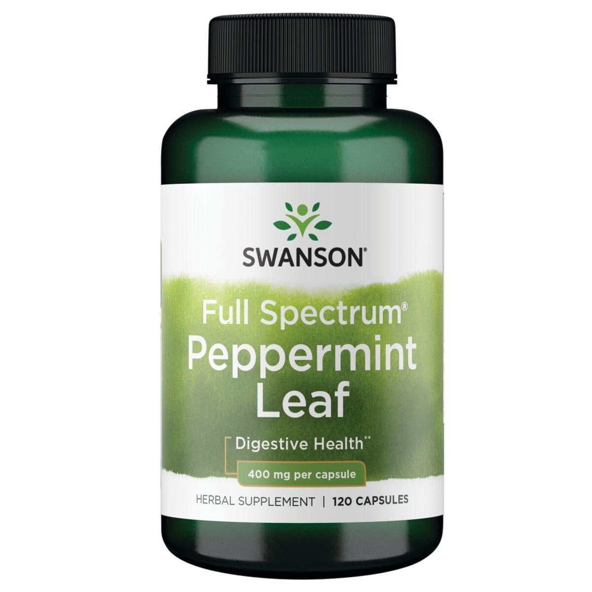 Swanson Premium Full Spectrum Peppermint Leaf Vitamin 400 mg 120 Caps