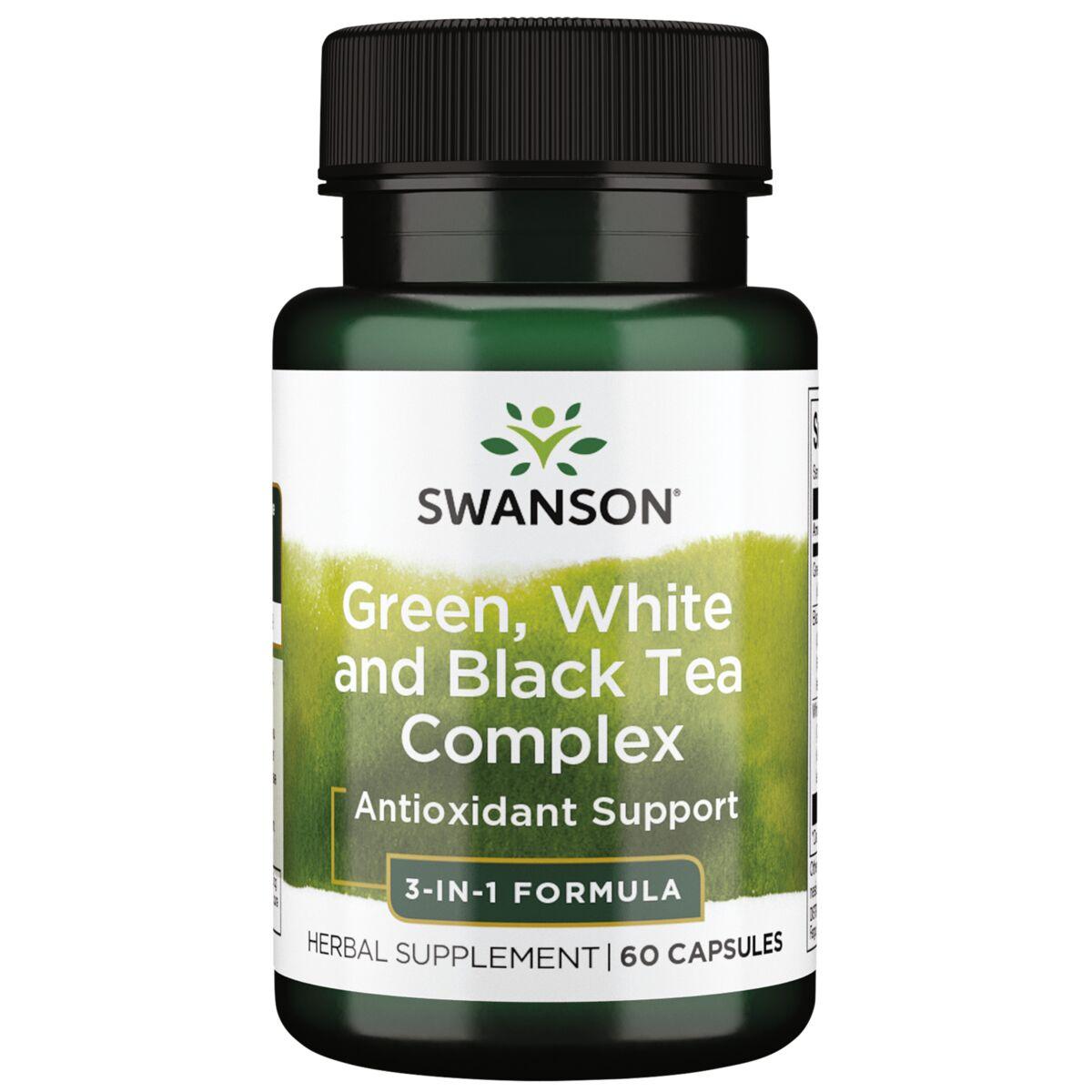 Swanson Premium Green, White & Black Tea Complex Vitamin 60 Caps