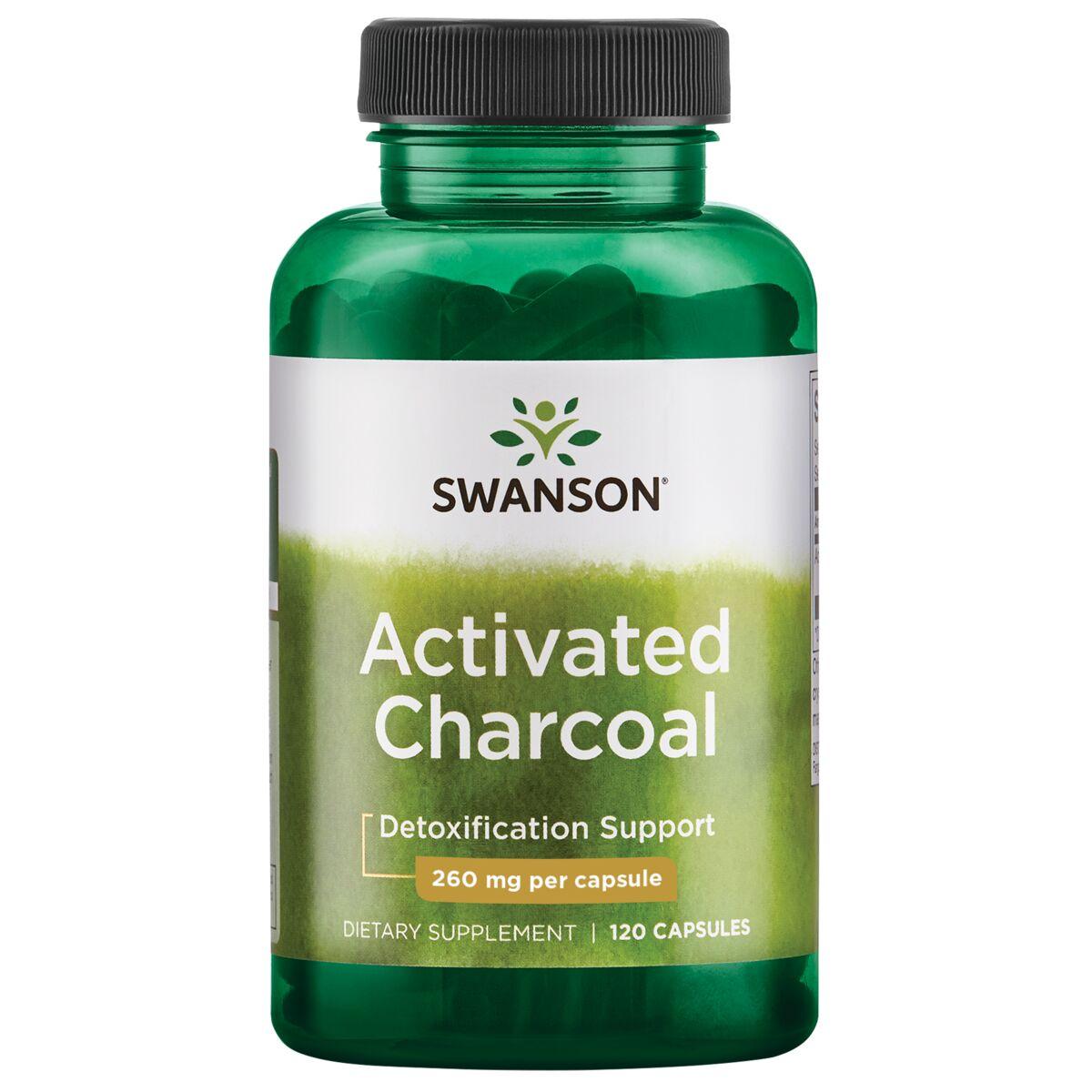 Swanson Premium Activated Charcoal Supplement Vitamin 260 mg 120 Caps