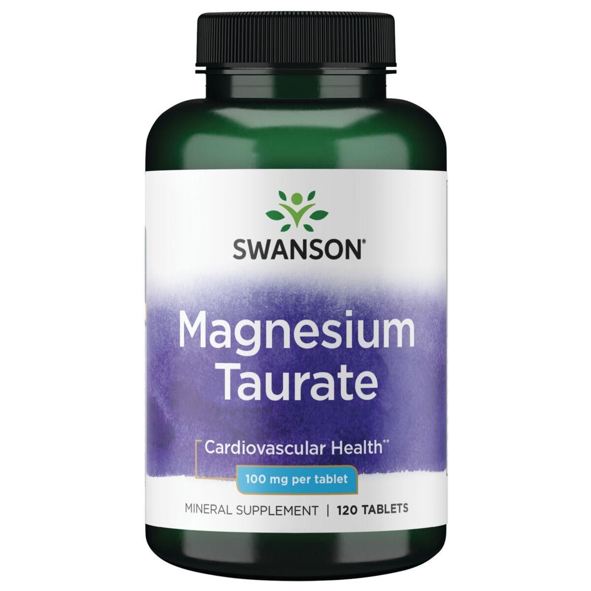 Swanson Premium Magnesium Taurate Vitamin | 100 mg | 120 Tabs