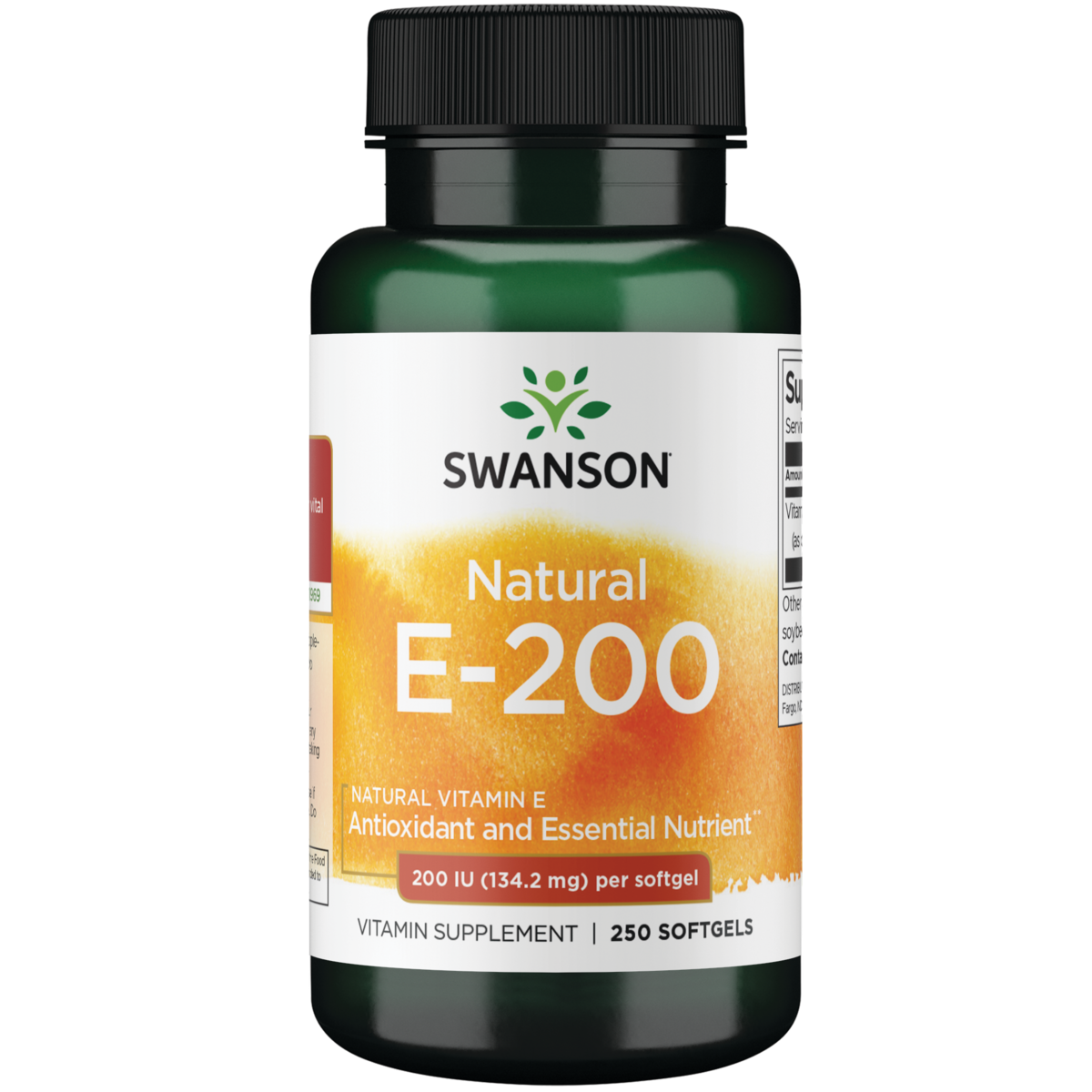 Swanson Натуральный витамин Е 200 МЕ 250 капсул