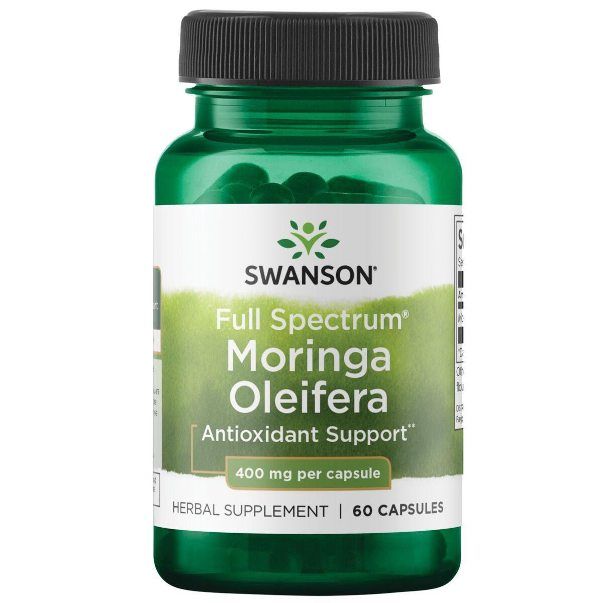 Swanson Premium Full Spectrum Moringa Oleifera Vitamin | 400 mg | 60 Caps