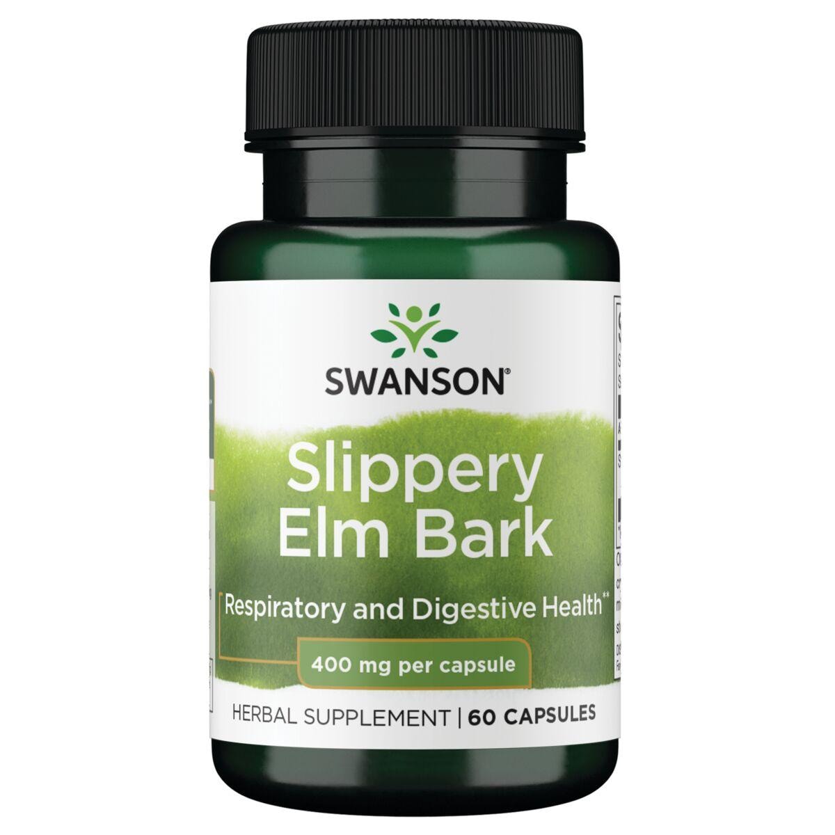 Swanson Premium Slippery Elm Bark Vitamin | 400 mg | 60 Caps