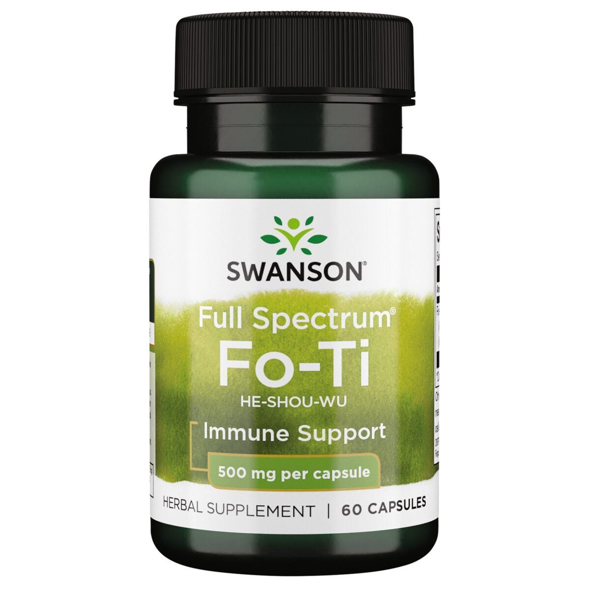 Swanson Premium Full Spectrum Fo-Ti He-Shou-Wu Vitamin 500 mg 60 Caps Herbs and Supplements