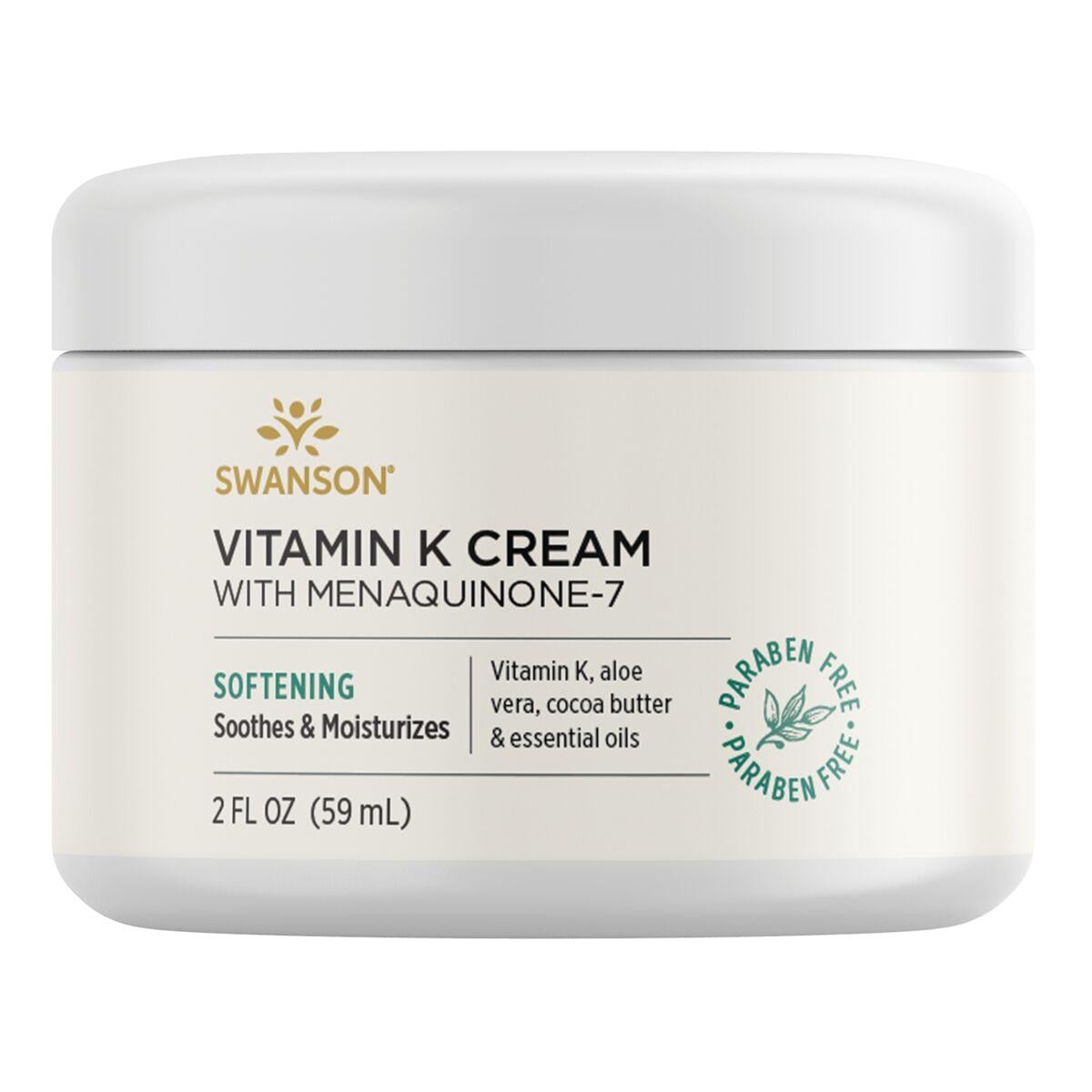 Swanson Premium Vitamin K Cream with Menaquinone-7 2 fl oz Cream
