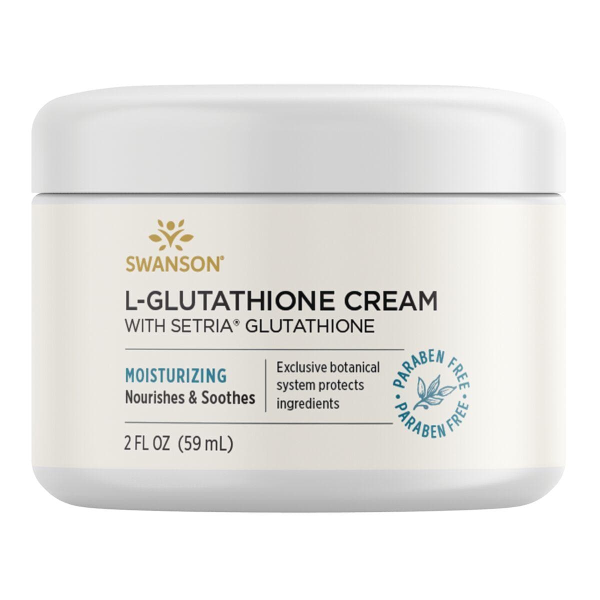 Swanson Premium L-Glutathione Cream with Setria Glutathione 2 fl oz Cream