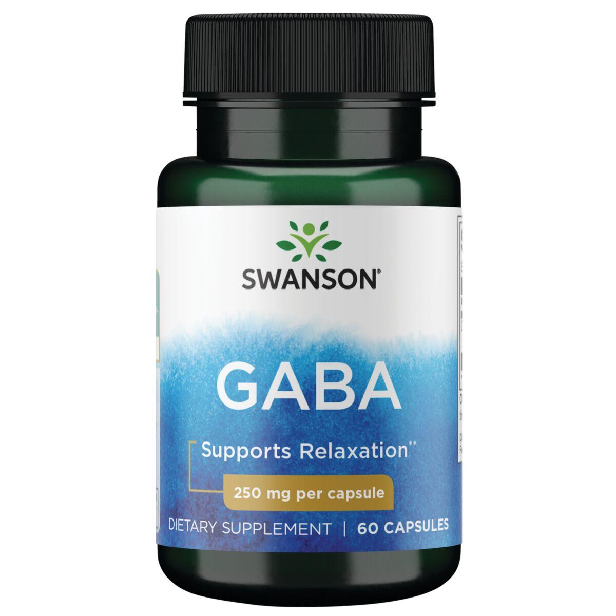 Swanson Premium Gaba Supplement Vitamin 250 mg 60 Caps
