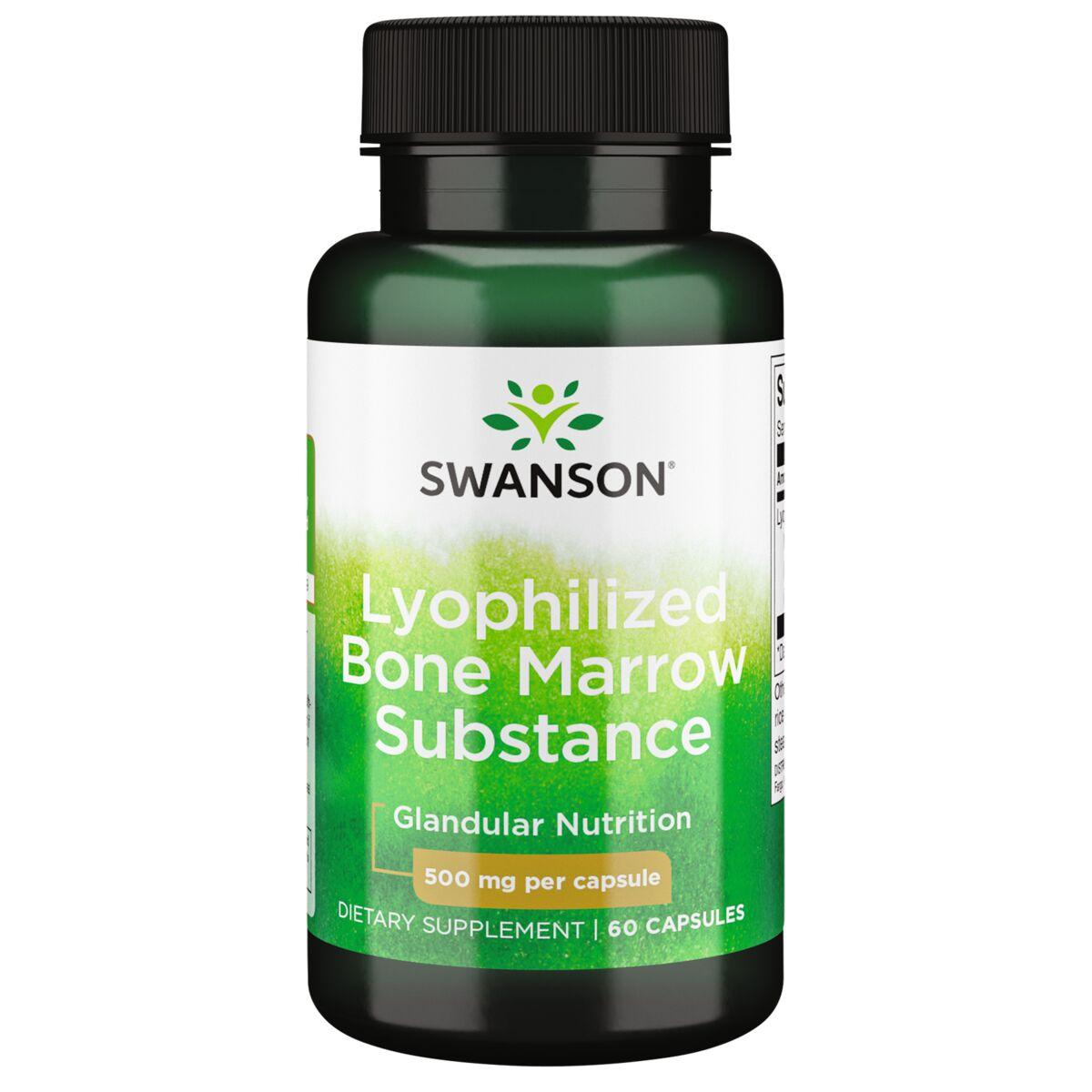 Swanson Premium Lyophilized Bone Marrow Substance Supplement Vitamin 500 mg 60 Caps
