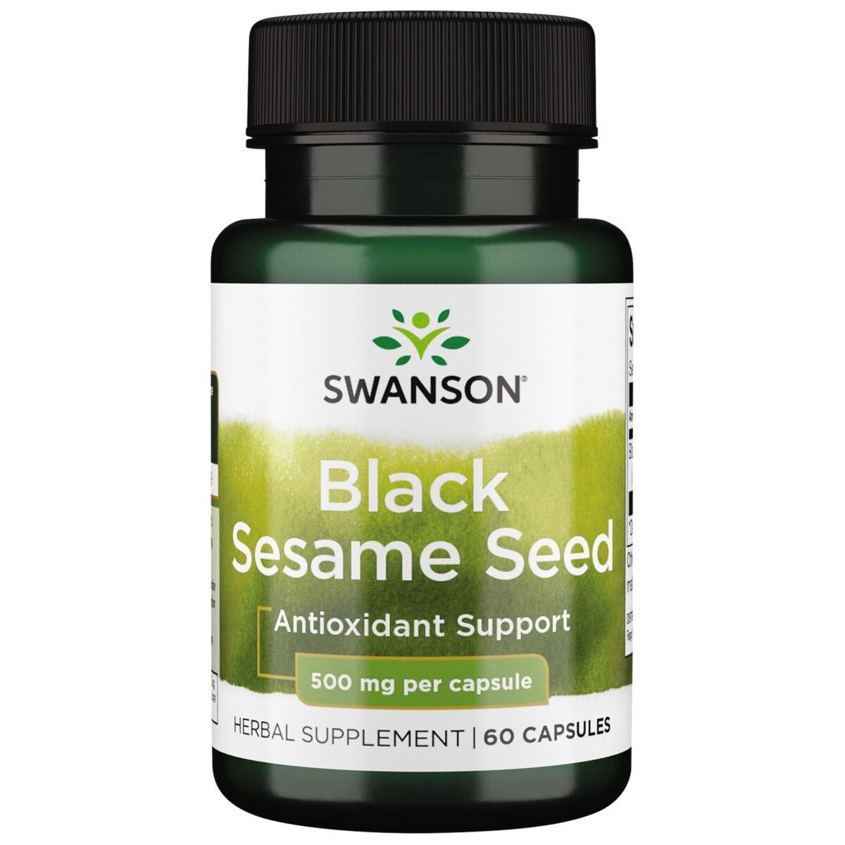 Swanson Premium Black Sesame Seed Vitamin 500 mg 60 Caps