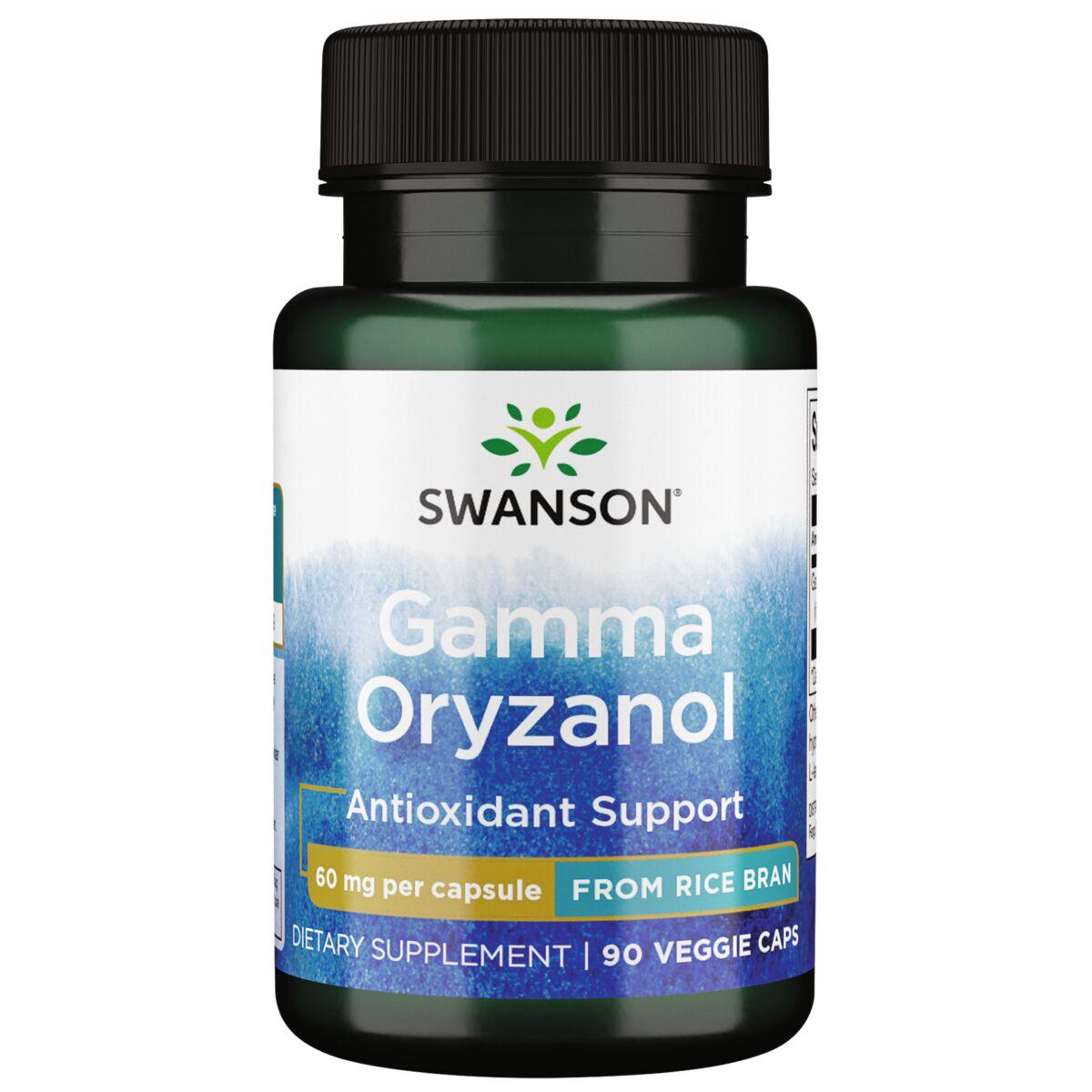 Swanson Premium Gamma Oryzanol - from Rice Bran Supplement Vitamin 60 mg 90 Veg Caps