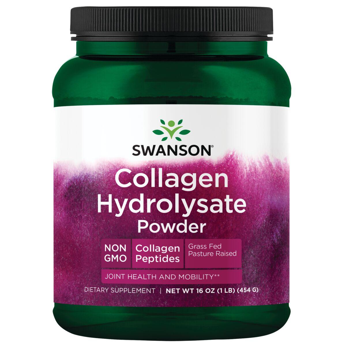 Swanson Premium Collagen Hydrolysate Powder - Peptides 16 oz Powder
