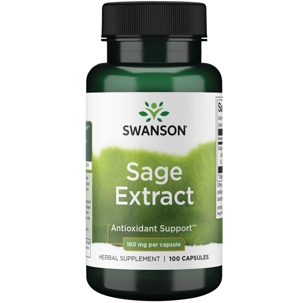 Swanson Premium Sage Extract Vitamin 160 mg 100 Caps