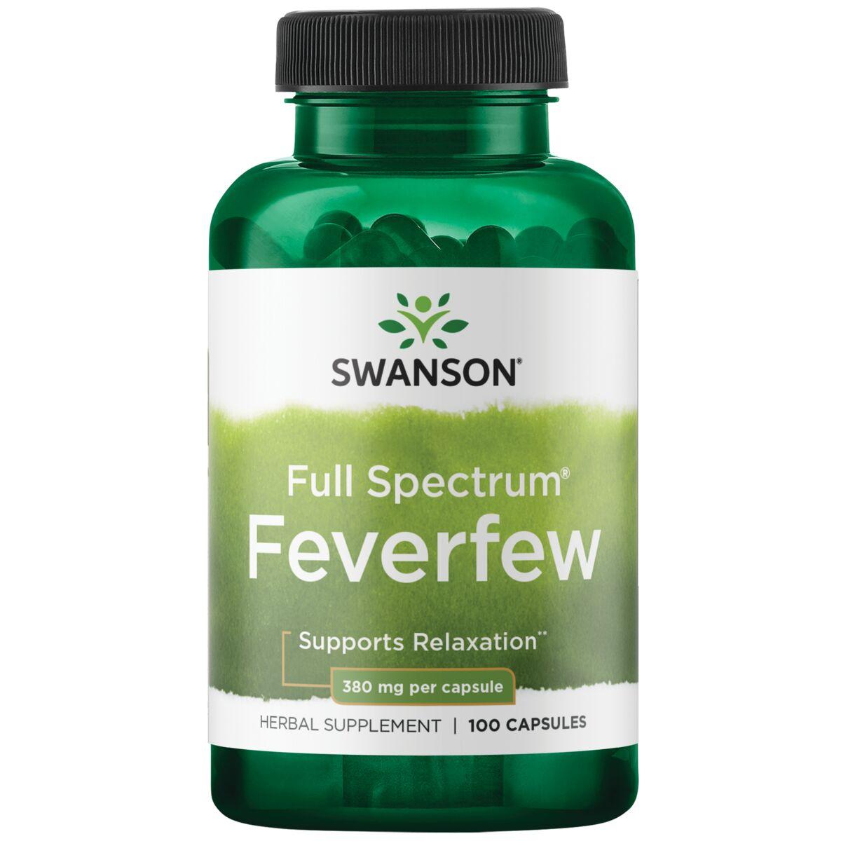 Swanson Premium Full Spectrum Feverfew Vitamin 380 mg 100 Caps