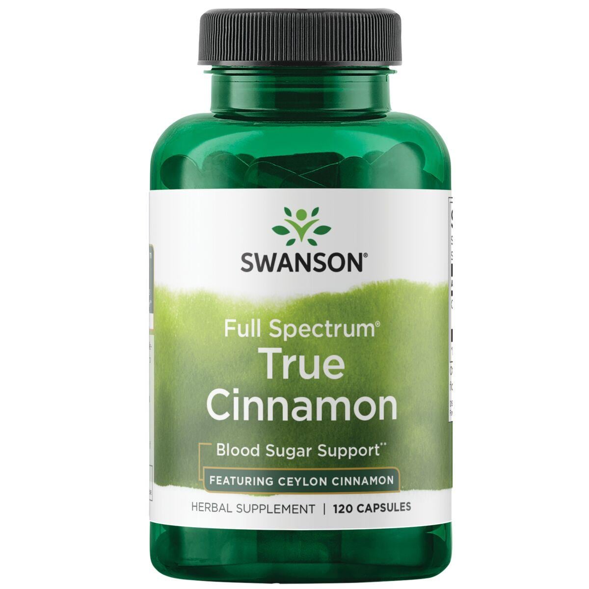 Swanson Premium Full Spectrum True Cinnamon - Featuring Ceylon Vitamin | 300 mg | 120 Caps