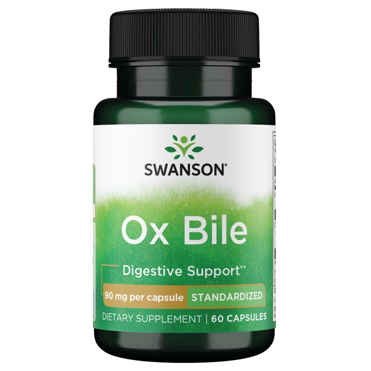 Swanson Premium Ox Bile - Standardized Vitamin | 90 mg | 60 Caps