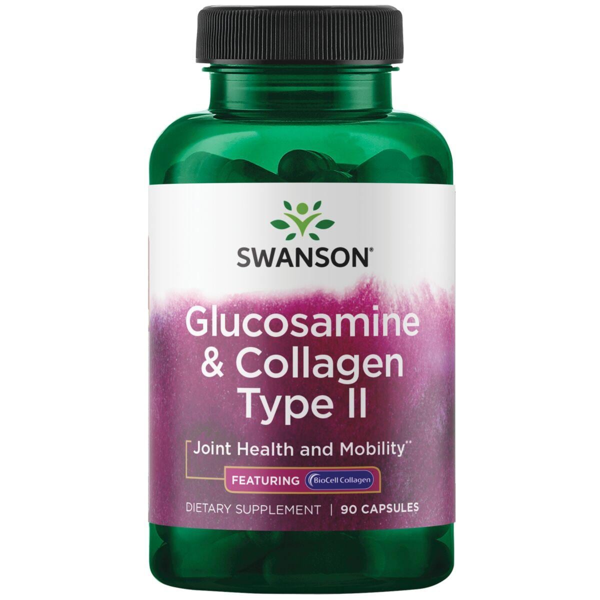 Swanson Premium Glucosamine & Collagen Type Ii - Featuring Biocell Supplement Vitamin 90 Caps