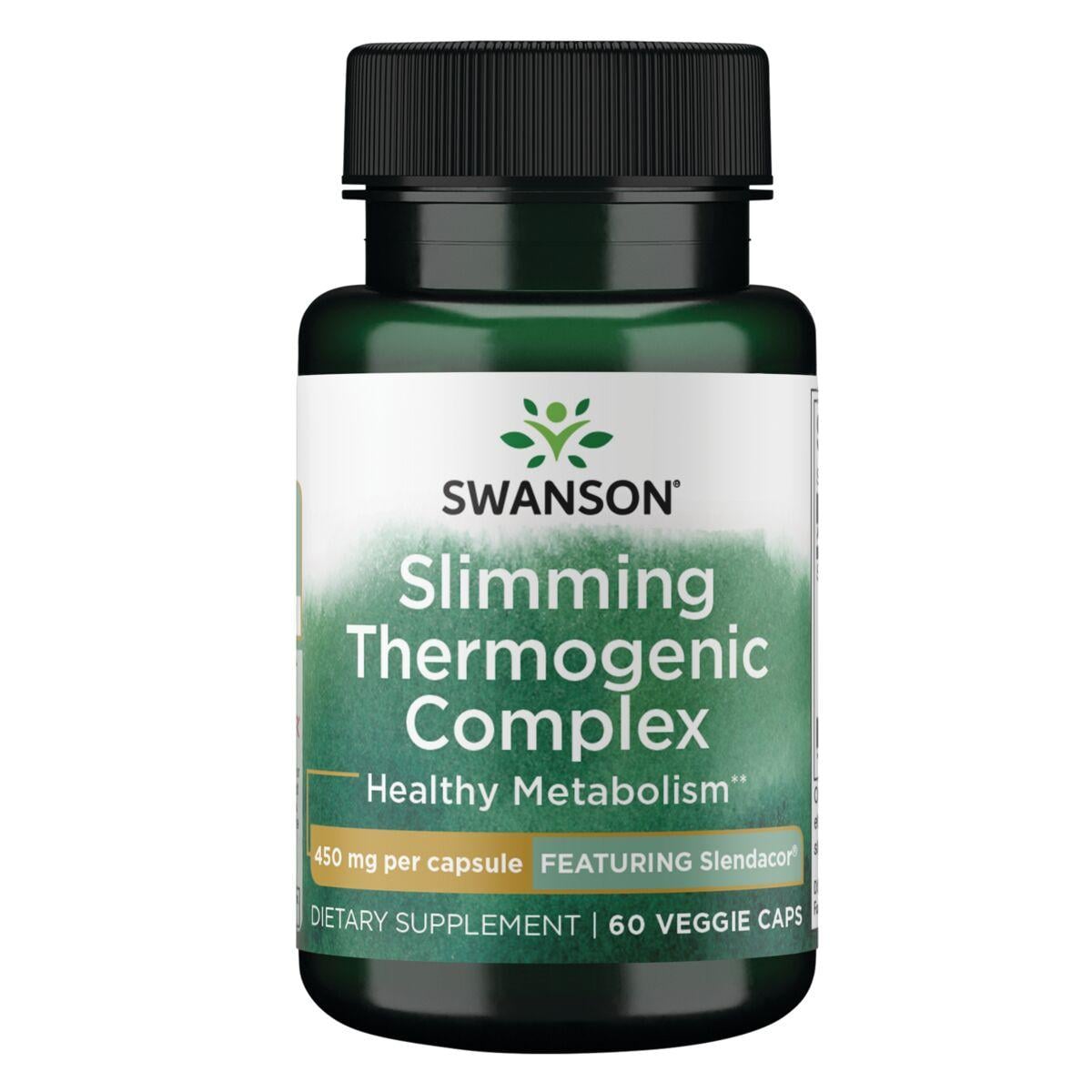 Swanson Premium Slimming Thermogenic Complex - Featuring Slendacor Vitamin 450 mg 60 Veg Caps Weight Management