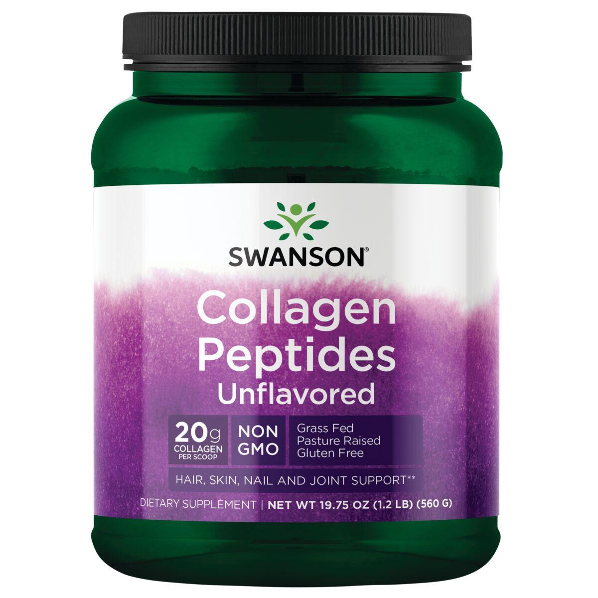 Swanson Premium Collagen Peptides Unflavored Supplement Vitamin | 19.75 oz Powder