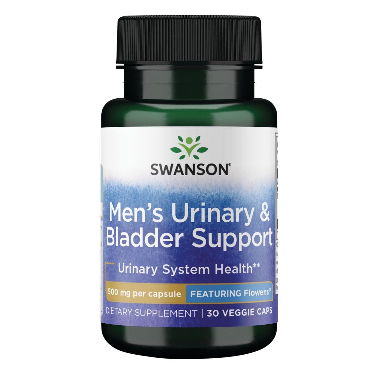 Swanson Premium Mens Urinary and Bladder Support - Featuring Flowens Vitamin 500 mg 30 Veg Caps Prostate Health