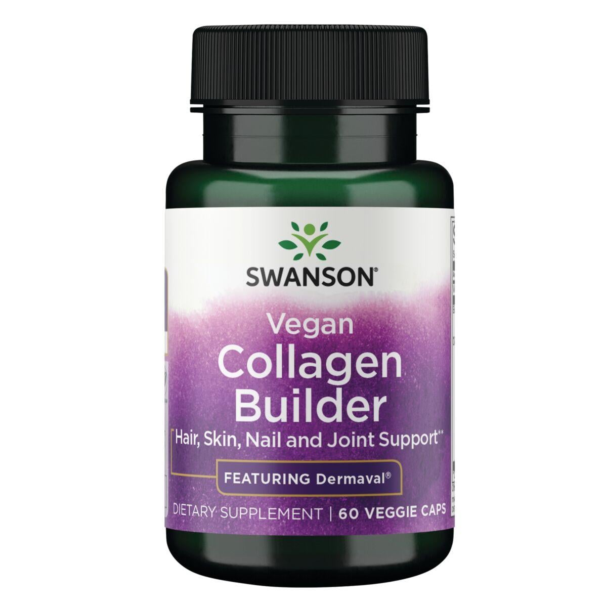 Swanson Premium Vegan Collagen Builder - Featuring Dermaval Supplement Vitamin 60 Veg Caps