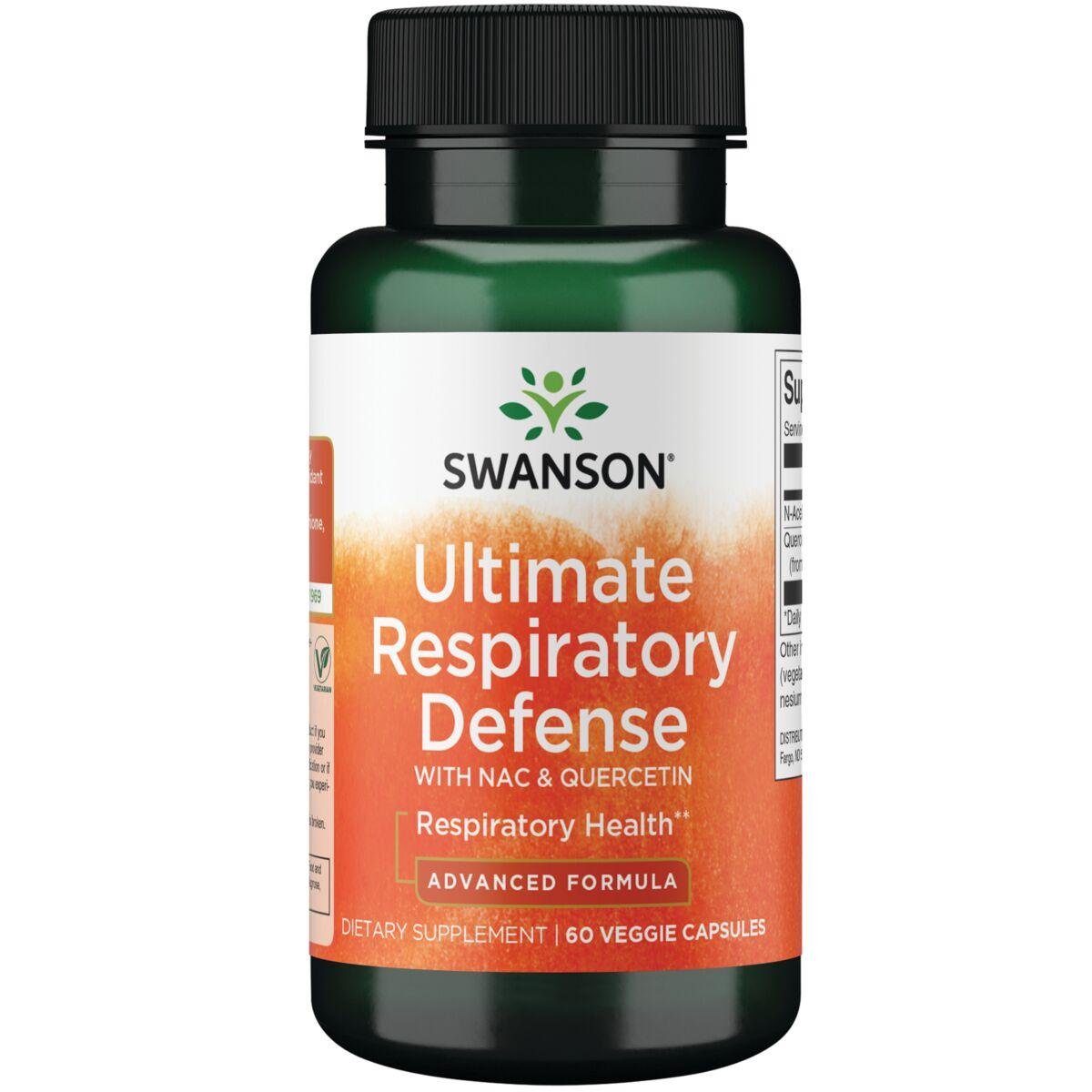 Swanson Premium Ultimate Respiratory Defense with Nac and Quercetin 60 Veg Caps Respiratory Health