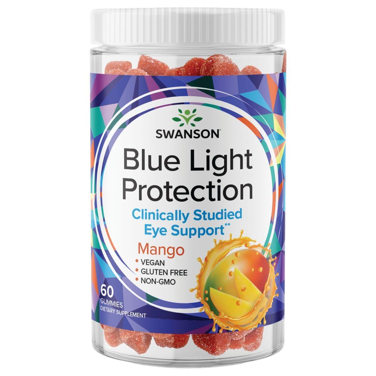 Swanson Premium Blue Light Protection Gummies - Mango Supplement Vitamin 60 Gummies