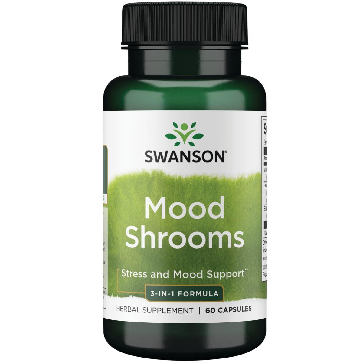Swanson Premium Mood Shrooms - 3-in-1 Formula Vitamin 60 Caps